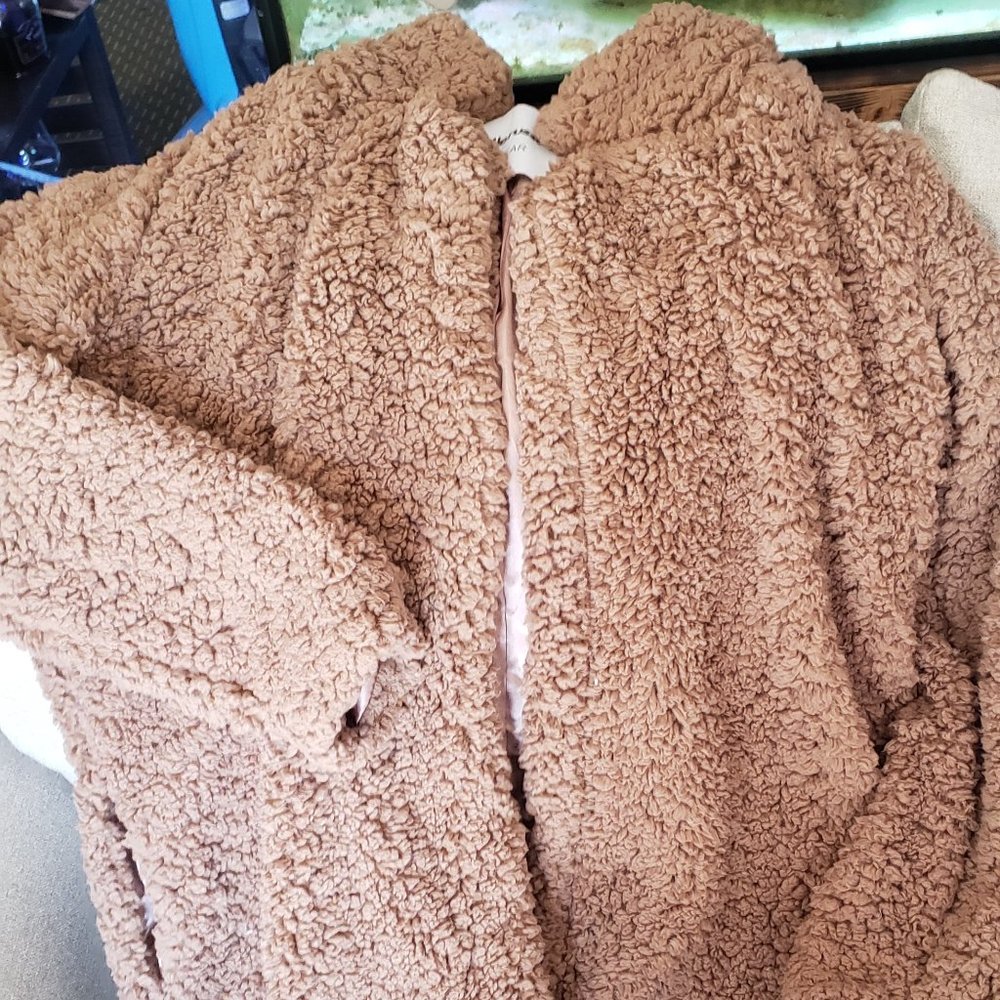 Long fuzzy coat